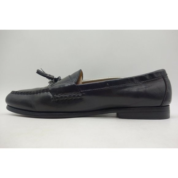 Cole Haan Black Leather Slip On Tassel Loafers Shoes Men\'s 12 D main image 9